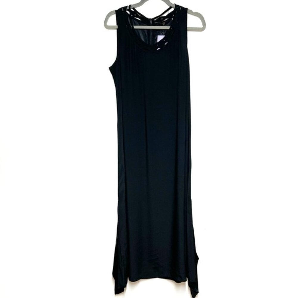 Kobi Halperin Womens Keira Black Braided Asymmetric Maxi Dress M - Picture 4 of 7